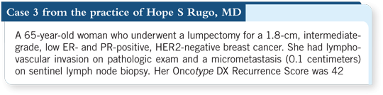 Case 3 from the practice of Hope S Rugo, MD